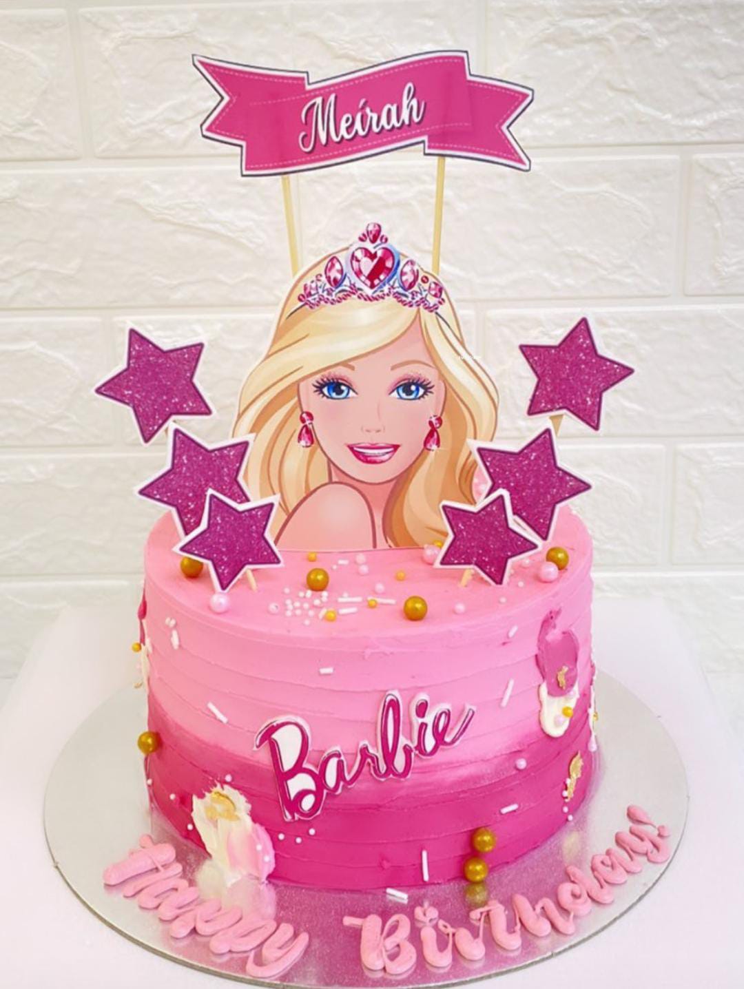Doll Cake-Barbie 2D PRINT